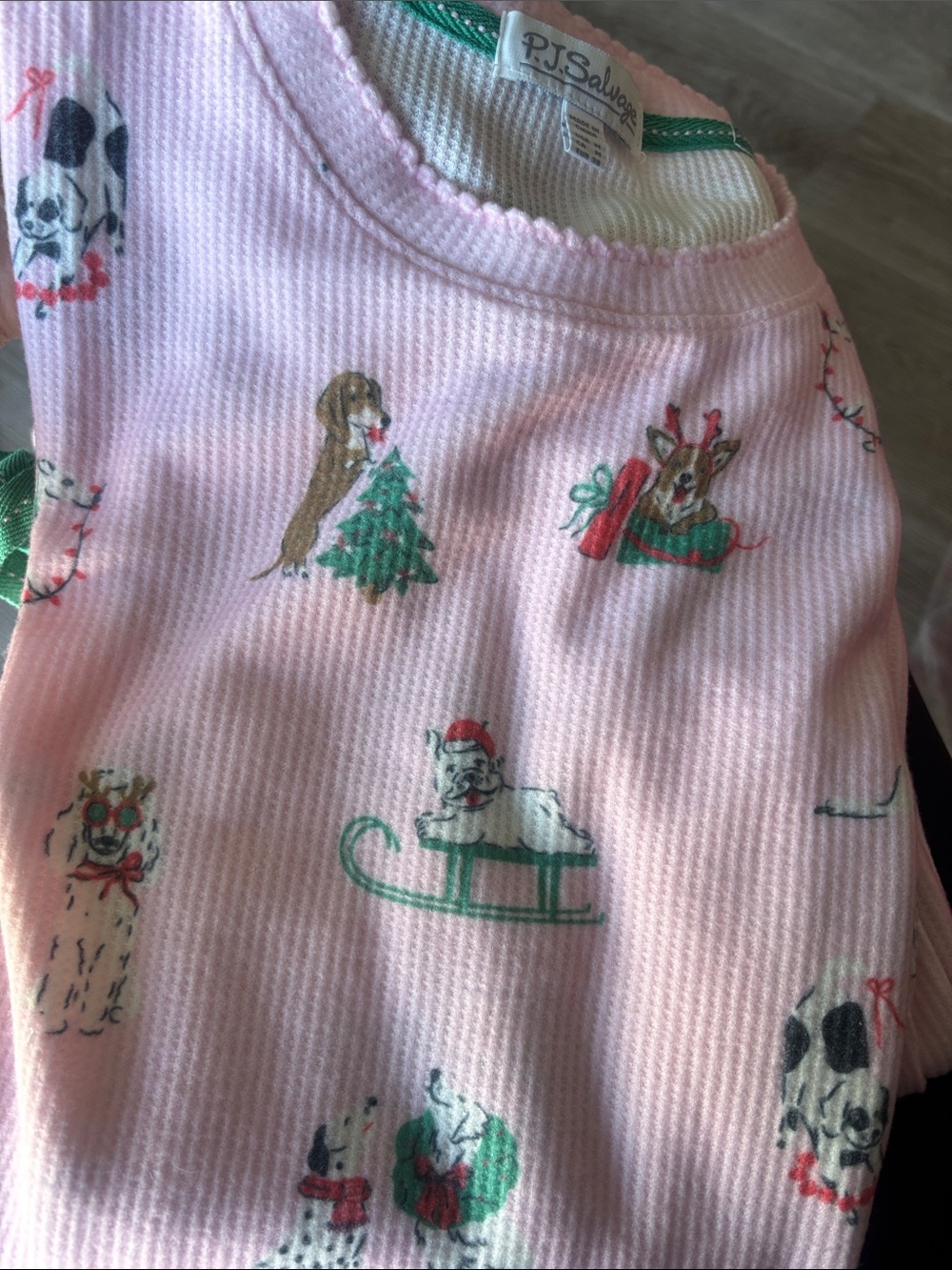 PJ Salvage Peace & Pawlidays Dog Print Pajama Set - Picture 11 of 11
